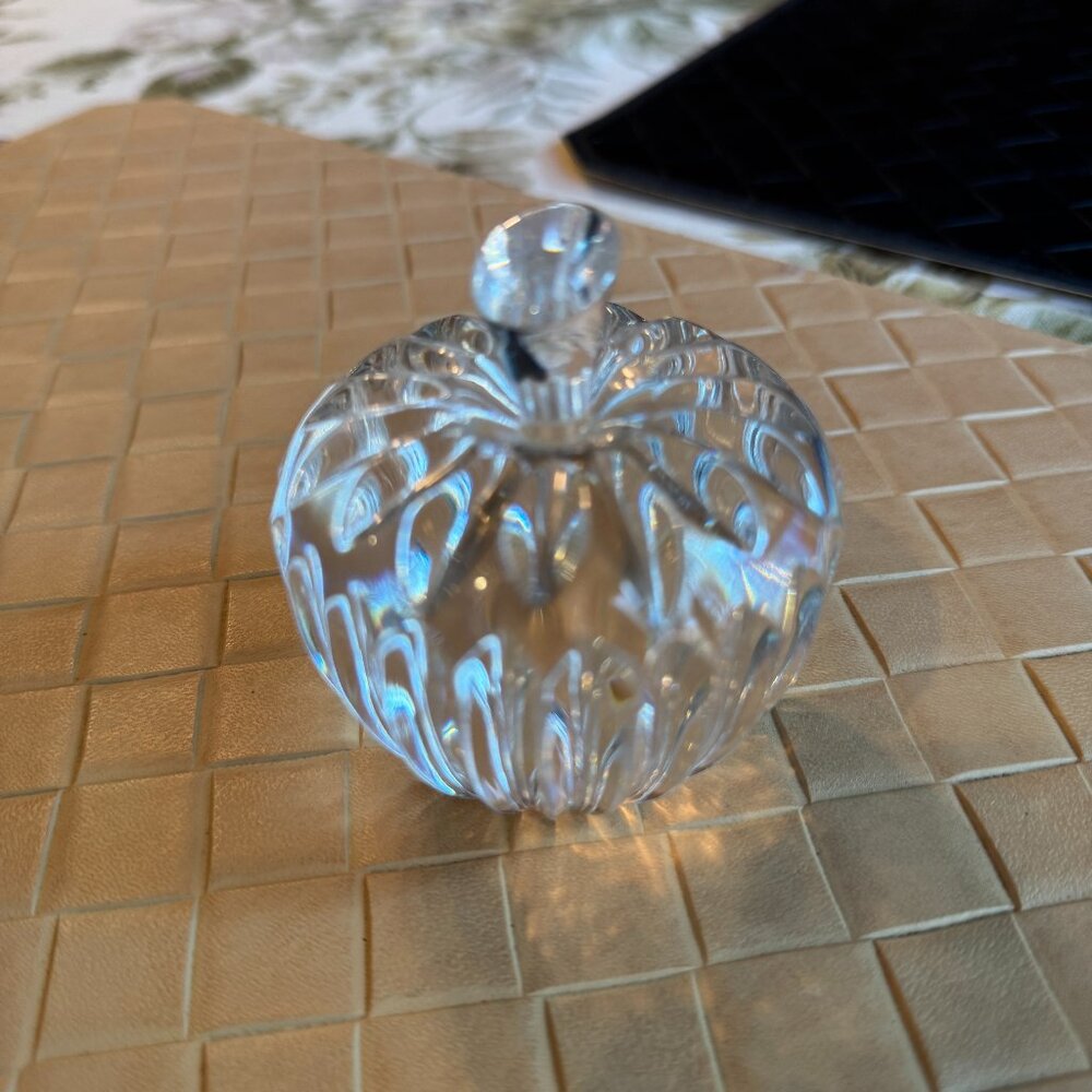 Waterford Crystal Apple Paperweight 3 1/2" x 3"